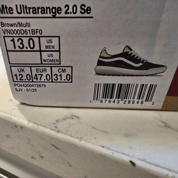 Vans MTE UltraRange 2.0 Se Shoe Brown/Multi - Men's Size US 13 VN000D61BF0 NEW - Picture 9 of 9
